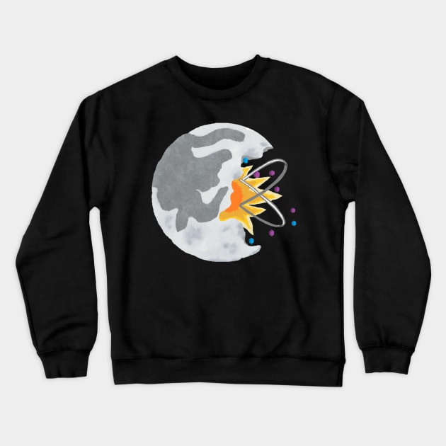 Dyson Sphere moon? hmmmm Crewneck Sweatshirt by Keatos